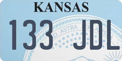 KS license plate 133JDL
