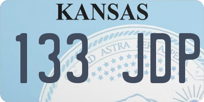 KS license plate 133JDP
