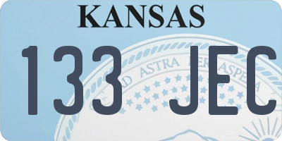 KS license plate 133JEC