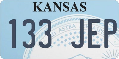 KS license plate 133JEP