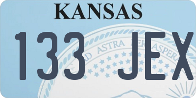 KS license plate 133JEX