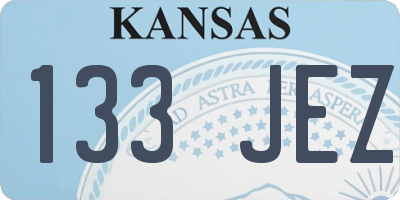 KS license plate 133JEZ