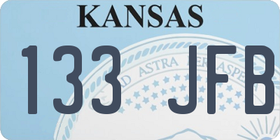 KS license plate 133JFB