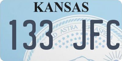 KS license plate 133JFC