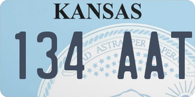 KS license plate 134AAT