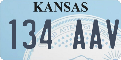 KS license plate 134AAV