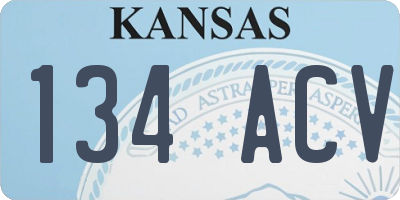 KS license plate 134ACV