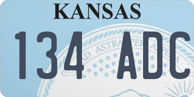 KS license plate 134ADC