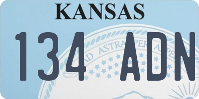 KS license plate 134ADN