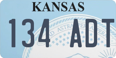 KS license plate 134ADT