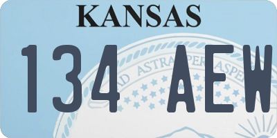 KS license plate 134AEW