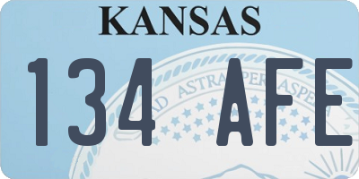 KS license plate 134AFE