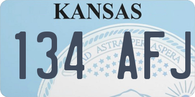 KS license plate 134AFJ