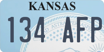KS license plate 134AFP