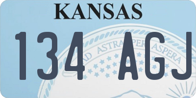 KS license plate 134AGJ