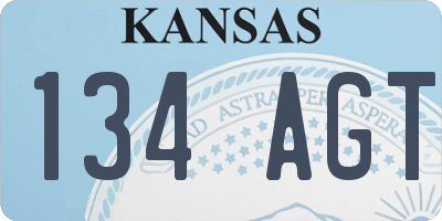 KS license plate 134AGT