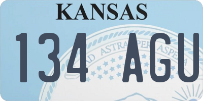 KS license plate 134AGU