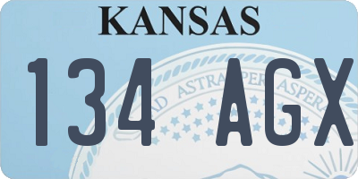 KS license plate 134AGX