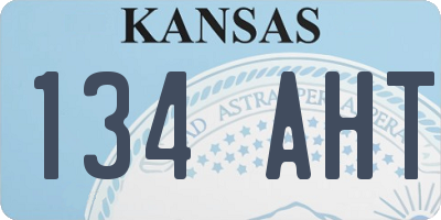 KS license plate 134AHT
