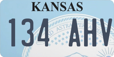 KS license plate 134AHV