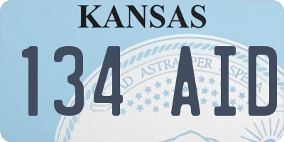 KS license plate 134AID