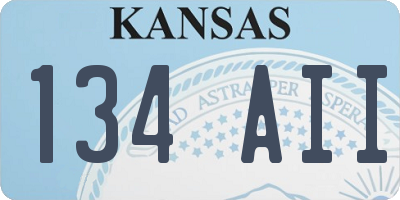 KS license plate 134AII