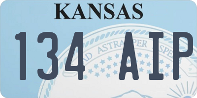 KS license plate 134AIP