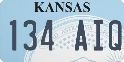 KS license plate 134AIQ