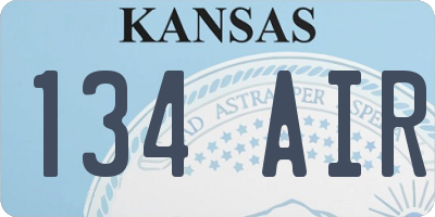 KS license plate 134AIR
