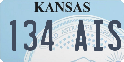KS license plate 134AIS