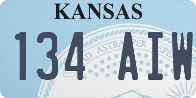 KS license plate 134AIW