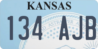 KS license plate 134AJB