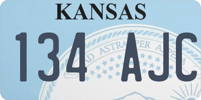 KS license plate 134AJC