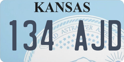 KS license plate 134AJD