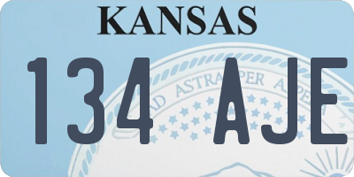 KS license plate 134AJE