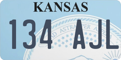 KS license plate 134AJL