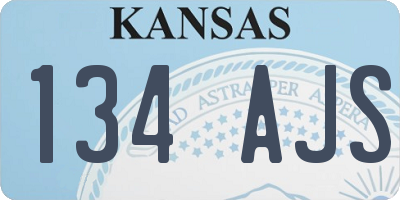 KS license plate 134AJS