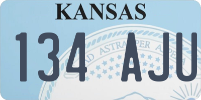 KS license plate 134AJU