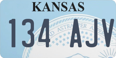 KS license plate 134AJV