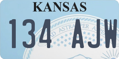 KS license plate 134AJW