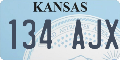 KS license plate 134AJX
