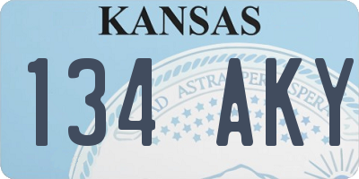 KS license plate 134AKY