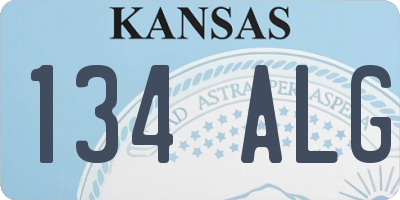 KS license plate 134ALG