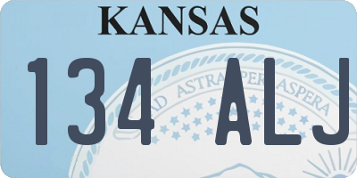 KS license plate 134ALJ