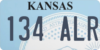 KS license plate 134ALR