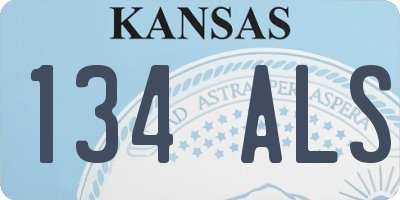 KS license plate 134ALS