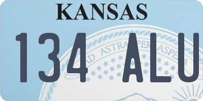 KS license plate 134ALU