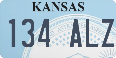 KS license plate 134ALZ