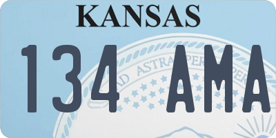 KS license plate 134AMA