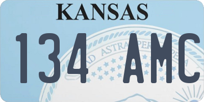KS license plate 134AMC